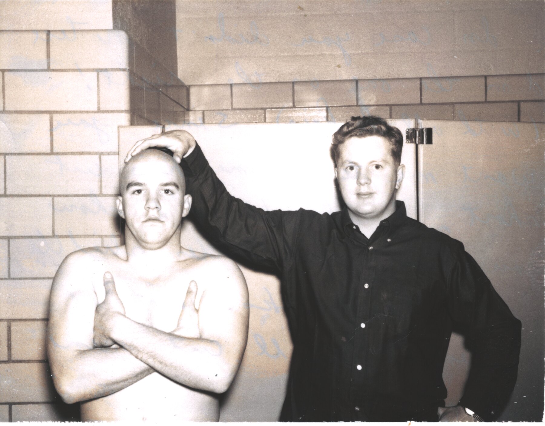 Young Tom Snyder with a fellow serviceman
